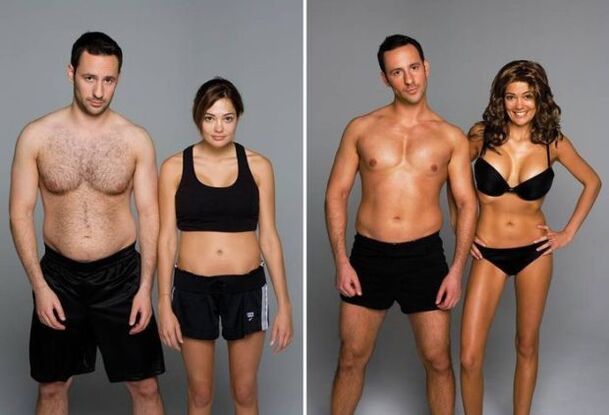 фото до та після заняття йогою для схуднення